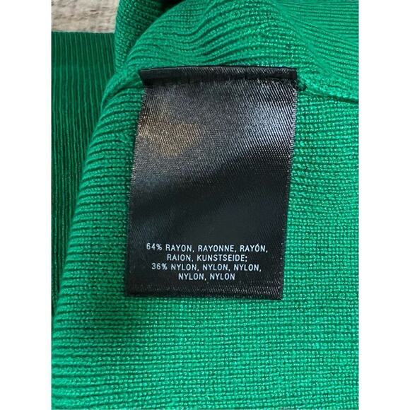 Ett:wa Anthropologie Green Ribbed Knit Sweater SMALL Preppy Yuppie Old Money - Picture 10 of 11